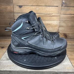 Salomon X Ultra Mid Womens Size 5.5 Waterproof Winter Black Lace Up Hiking Shoes